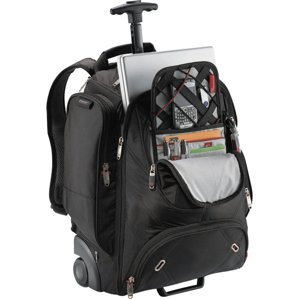 Elleven Black Wheeled TSA 17" Computer Backpack
